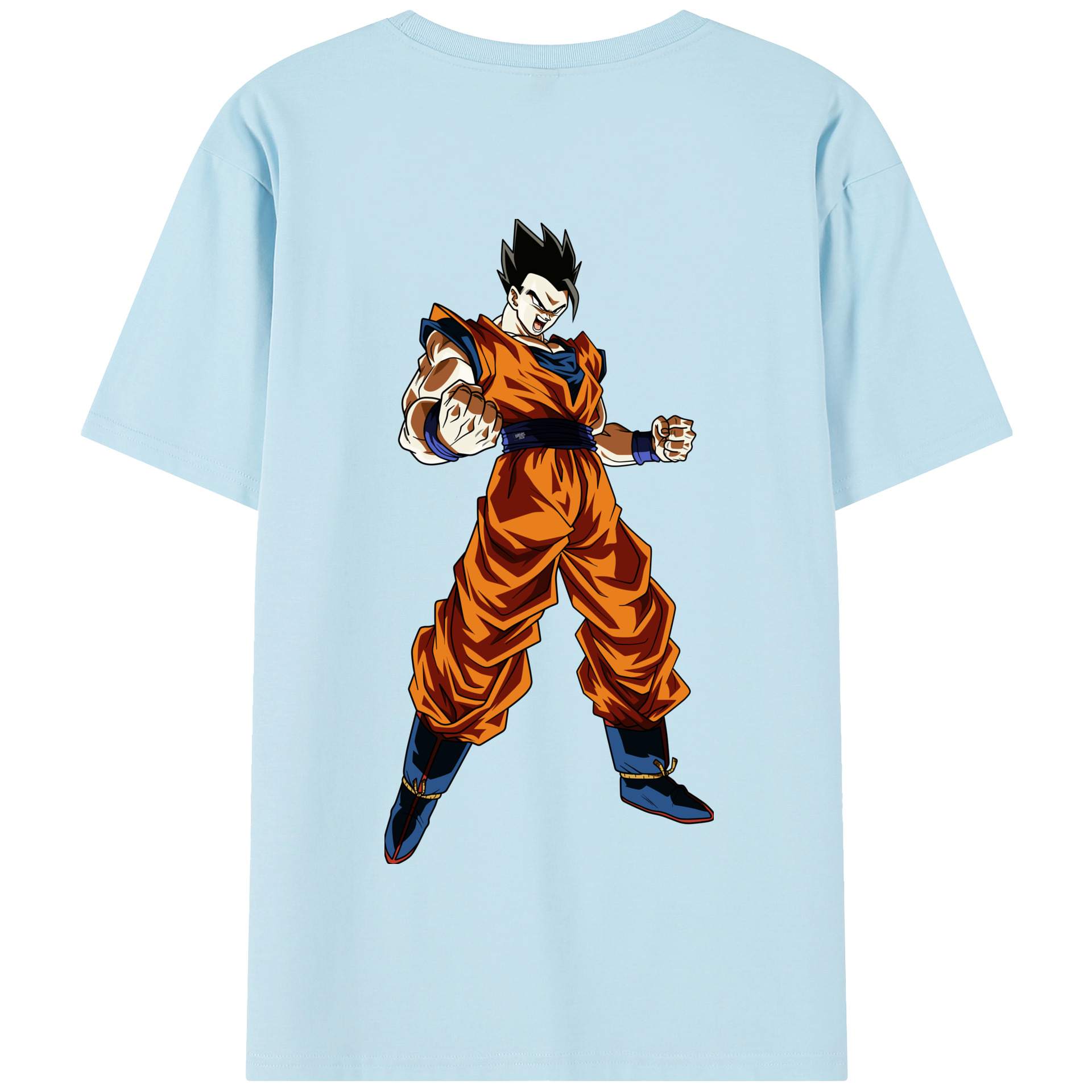 （画像用） ドラゴンボール 孫 悟飯（そんごはん）DRAGON BALL Son Gohan 綿100％半袖Tシャツ（背面プリント）